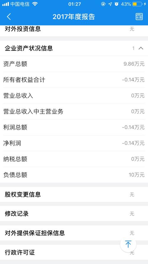 年度报告负债10万是什么意思