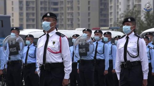香港警察机动部队结业会操