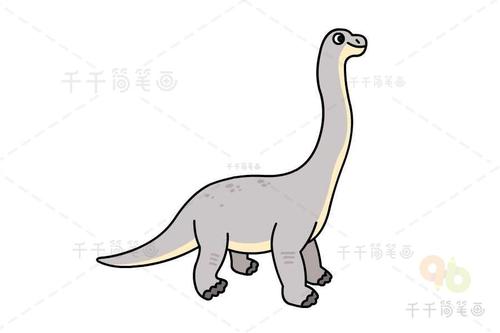 腕龙简笔画教程