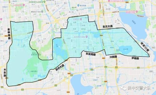 吴中区城区货车禁行区域示意图