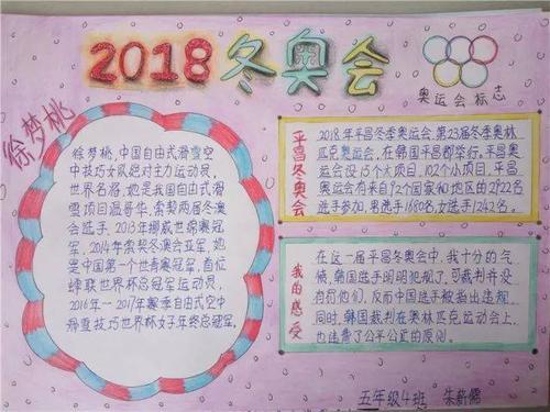 韩国平昌冬奥会手抄报手抄报图片大全