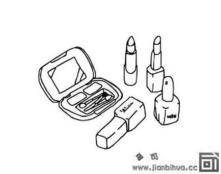 儿童画化妆品的简单画法