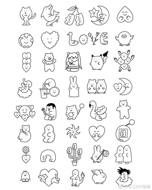 一组超可爱的简笔画素材~ins:goodmorningtown