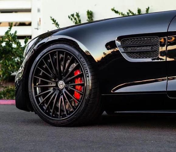 奔驰amggtc改装升级hres209hinsatinblack固定螺丝内置碳纤维轮毂盖