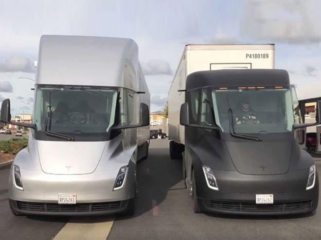 续航1000km年底交付特斯拉半挂卡车实车曝光