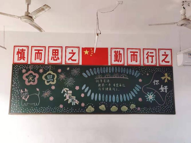 迎新春 庆元旦黑板报展示有新意——濉溪民生学校小学