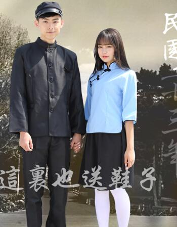 中山服男复古毕业舞台大合唱班服民国风学生装演出服五四青年装女