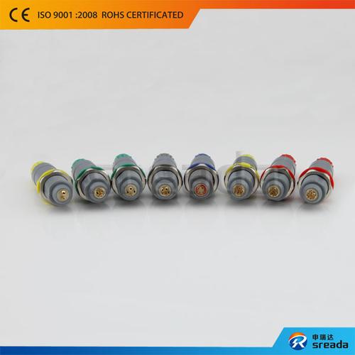 sreada p sery ip50 plastic 10pin connector with fiber optic dust