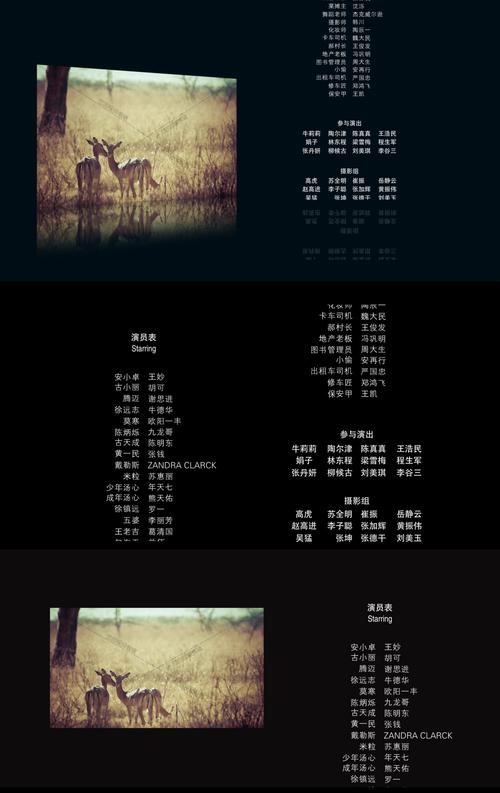 【325】四款电影电视剧视频结束片尾结尾滚动字幕ae模板源文件