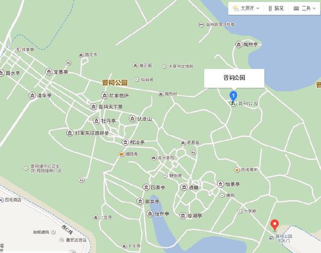 晋祠地图- 太原本地宝