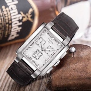 美国直邮代购正品tissot天梭手表长方形男表t061.717.16.031.00