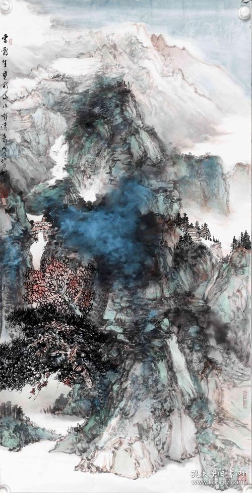 山东美协会员巴中市美协副主席谢添2018年水墨画作品山重水复一幅作品