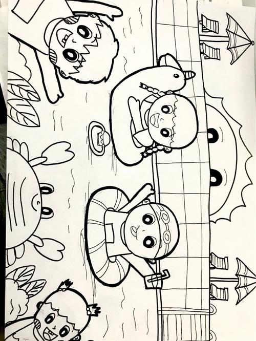 幼儿主题画简笔画_简笔画_幼儿_暑假去哪玩_夏天去哪玩_绘画_幼儿主题