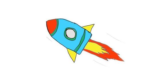 简笔画怎么画小火箭