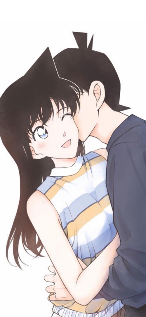 动漫壁纸:柯南工藤新一x小兰动漫壁纸,专属新兰