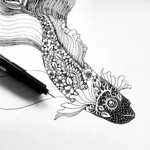 她笔下针管笔线描如此有趣且精致看一眼保证你喜欢上黑白插画