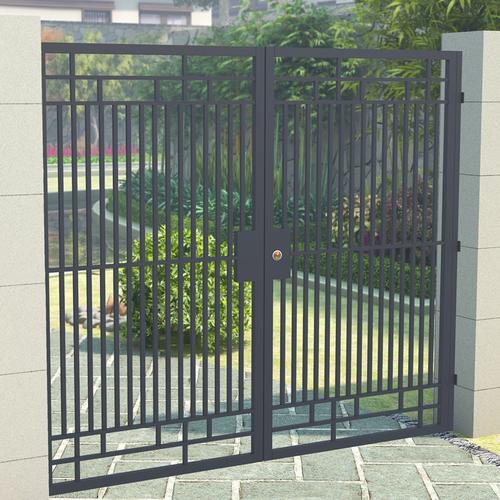 户外百叶栅栏围墙双开制单定制叶门铁门别墅庭院门