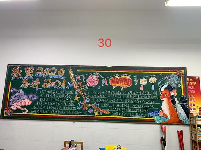 高二年级元旦黑板报