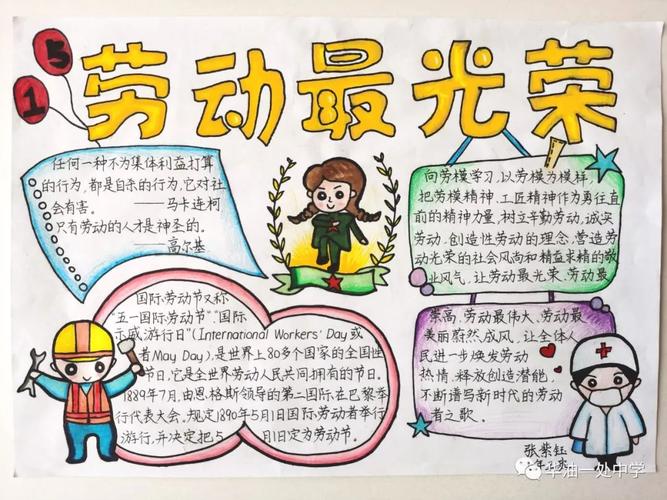 一处中学学生"学党史 敬劳模"优秀手抄报线上展览
