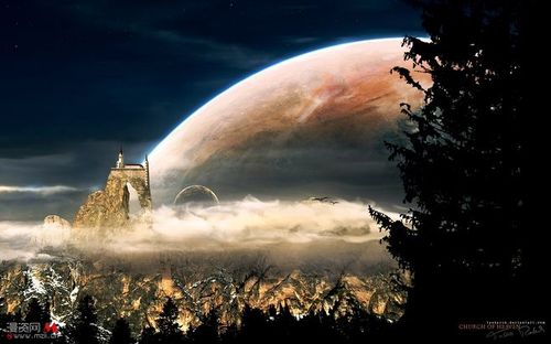 科幻 星空中的原画 素材