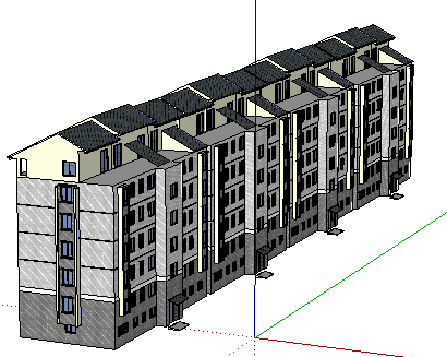 六层住宅楼sketchup模型