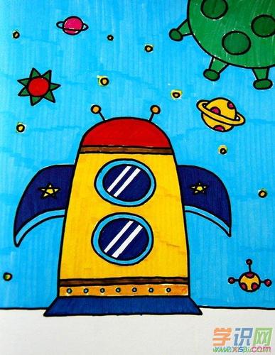 儿童彩色铅笔画:美丽的家