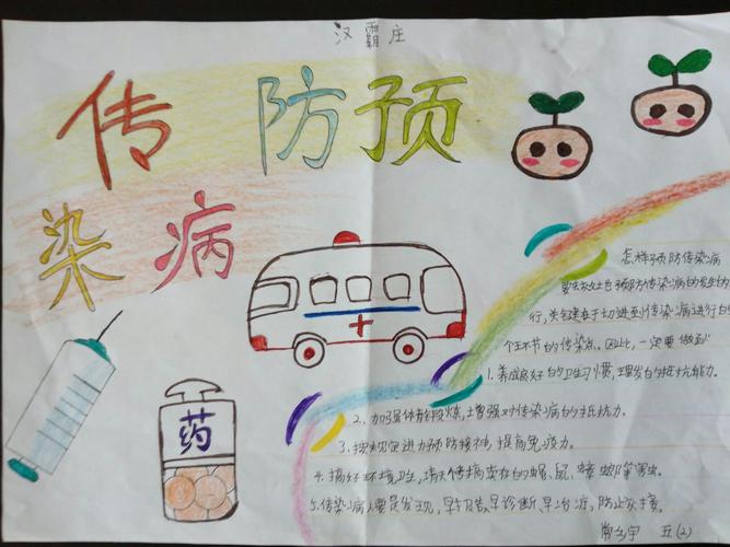 冬季疾病预防宣传 ——汉霸庄学校手抄报评选活动(副本)