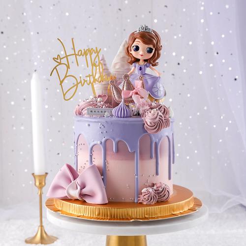 雅米水果塔旗舰店的优惠券大全 索菲亚公主动物奶油女孩女生生日蛋糕