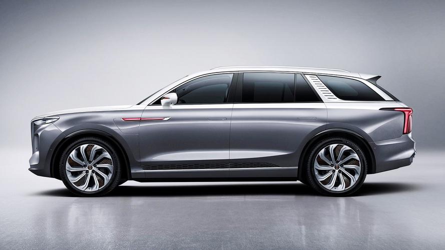 周红旗官方正式发布了全新车型e-hs9的官图,这款车定位于大型豪华suv