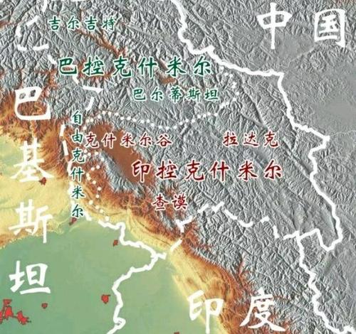 拉达克地区形势图