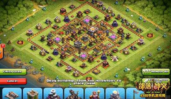 部落冲突10本最新阵型合集 部落战专业防2星