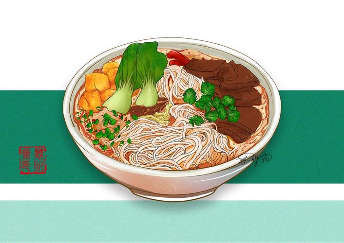 鸭血粉丝汤插画绘制及包装设计