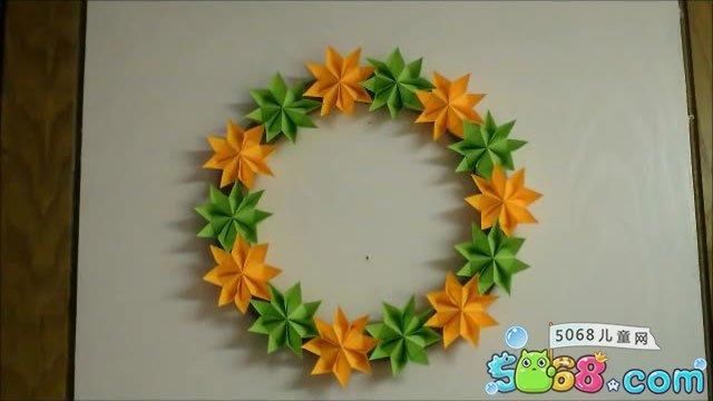 花环怎么折 教你折漂亮花环-良心折纸图解