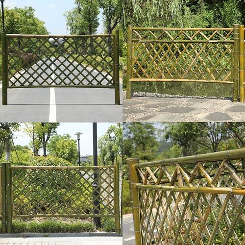 篱笆竹片菜园栅栏围栏小院竹编花坛竹制品门栏大型篱笆