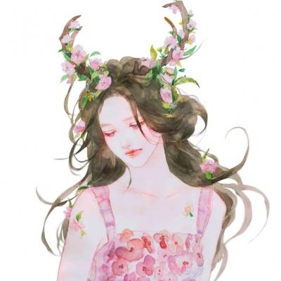 卡通文艺手绘女头像女生