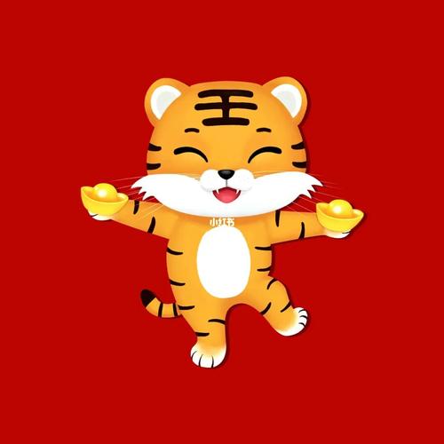 虎年头像分享 虎年插画 2022生肖虎 卡通好_卡通_头像
