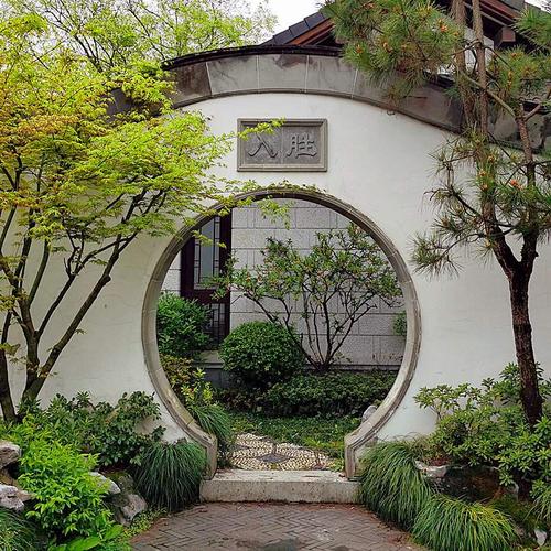 拱门圆形复古古月洞门镂空月亮门青砖苏明清仿古砖包括文化石