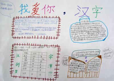 语文文字演变手抄报英文字母手抄报