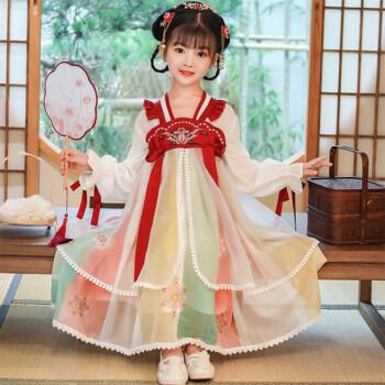 乖巧猫女童汉服裙春秋长袖2021新款儿童古装中国风女宝宝复古公主