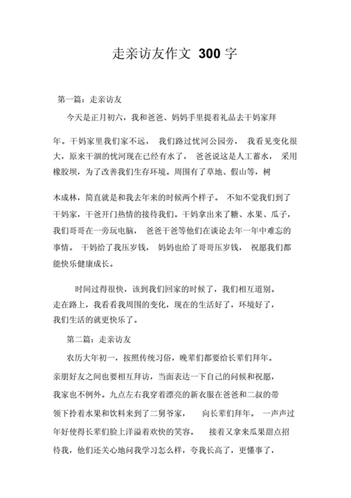 走亲访友作文300字.doc 3页