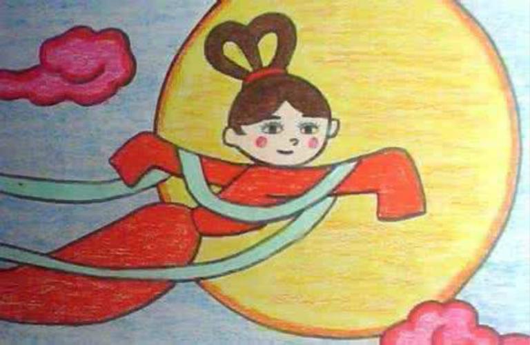 人物简笔画 中秋嫦娥奔月简笔画   嫦娥奔月本是中国上古时代神话传说