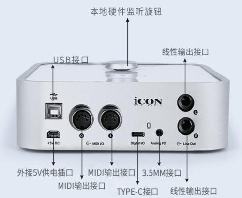 艾肯4nano声卡连接介绍图