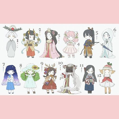 手绘12星座卡通画_12星座_手绘_文化_绘画