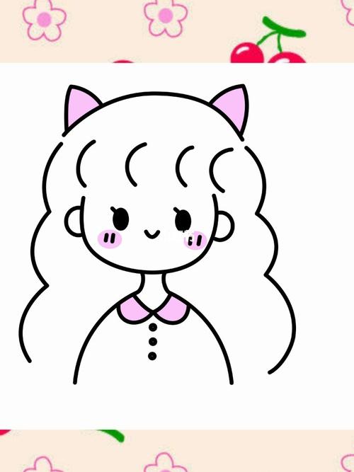 三年级小女孩简笔画