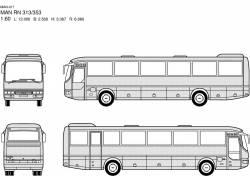 公共汽车外观设计平面图图片