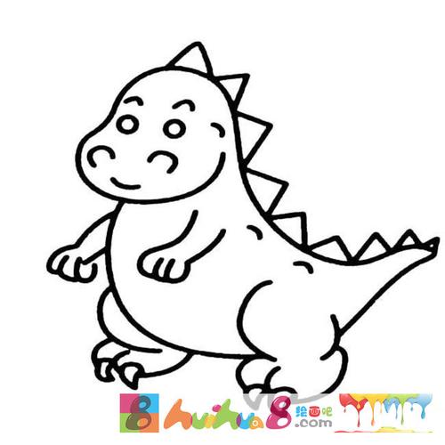 小恐龙动物简笔画步骤图片大全二