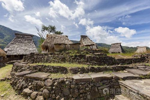 印度尼西亚东努沙登加拉省东部 wologai 村的传统民居