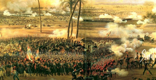 看看排枪枪毙的巅峰时代的拿破仑法军的方阵(金字塔会战):而且清军