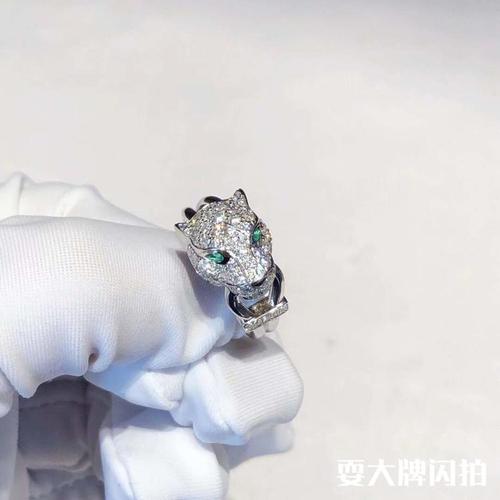 cartier卡地亚 闲置品白金猎豹戒指 cartier卡地亚闲置品白金猎豹戒指