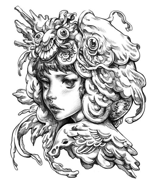 太牛掰啦手绘大佬带你玩转针管笔插画百看不厌美的过分了